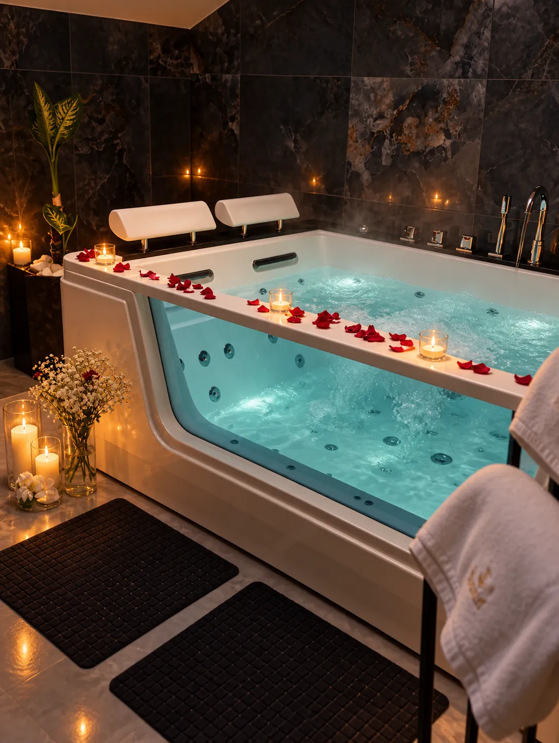 Jacuzzi w prywatnej strefie SPA FalHouse