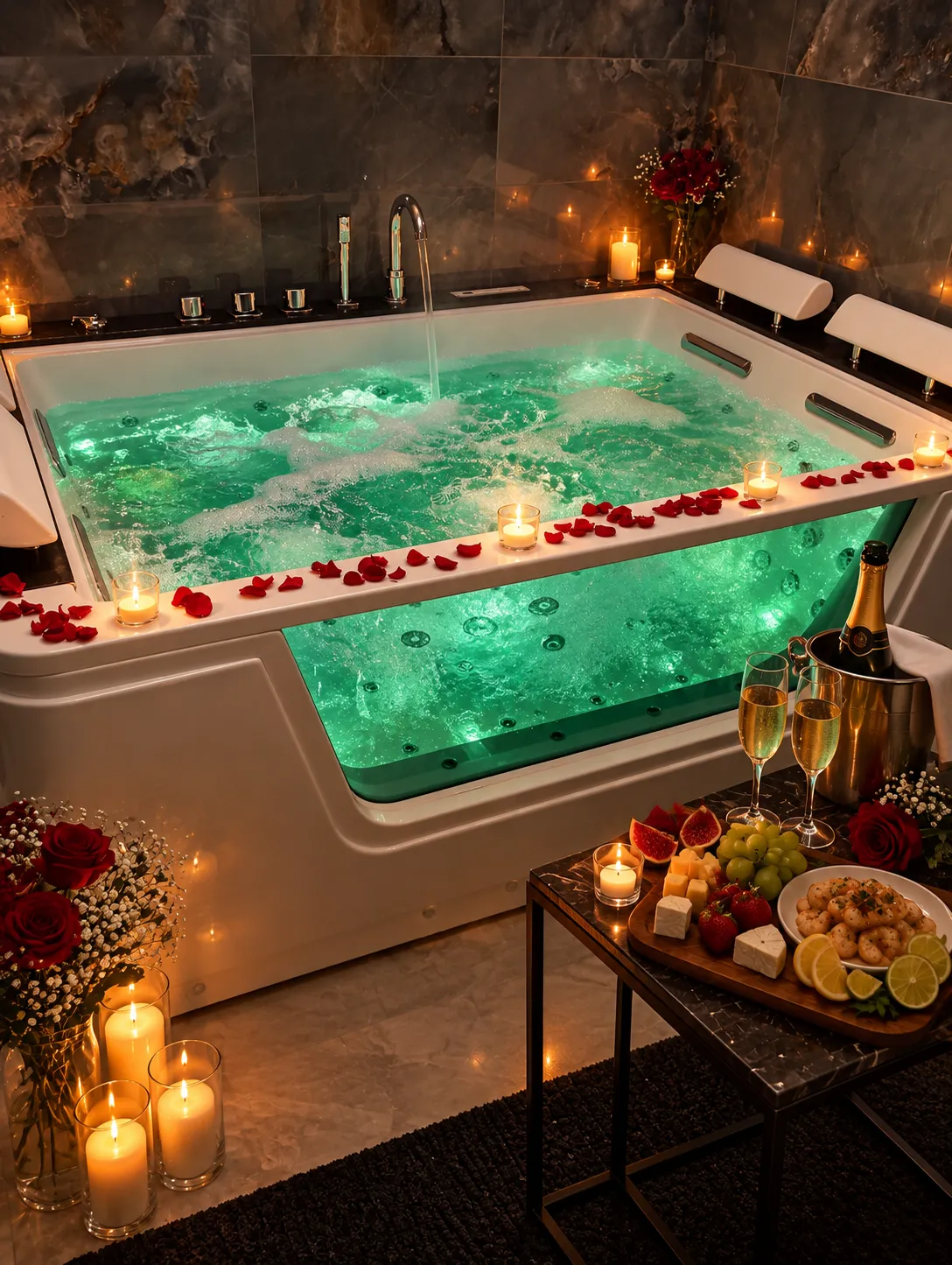Prywatne SPA z jacuzzi przygotowane dla pary